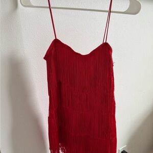 12th Tribe - Red Fringe Dress